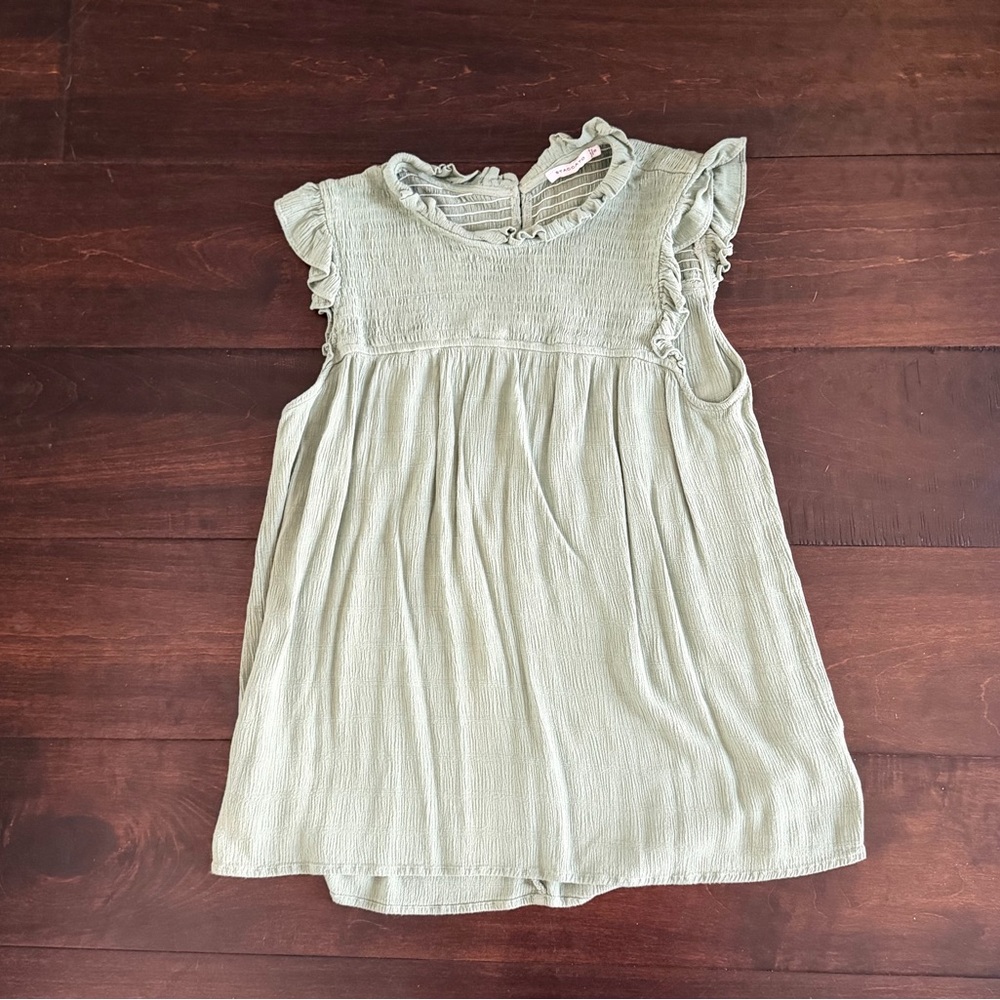 Staccato Women's Ruffle Sleeve Blouse - Soft Green